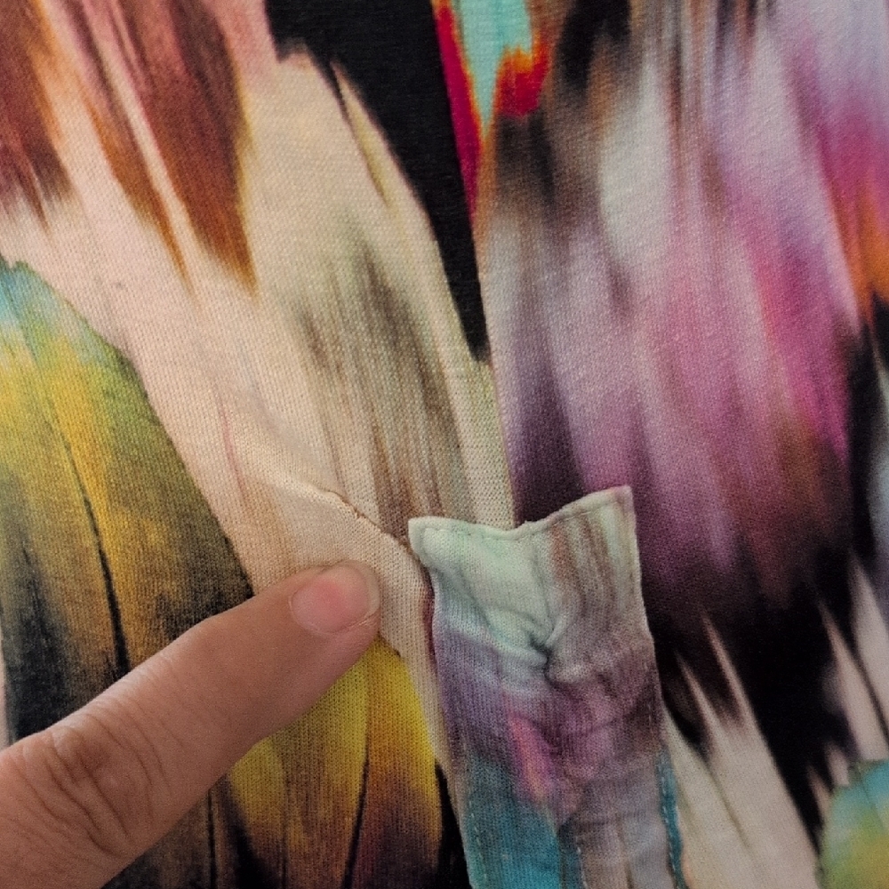 Simon Chang Multicolor Abstract Dress - Picture 10 of 12